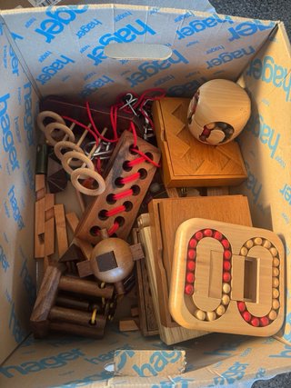 Lote de juegos de ingenio de madera