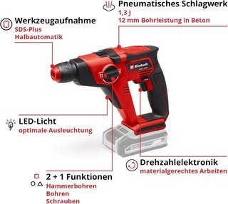Martillo perforador a batería Einhell TE-HD 18/12