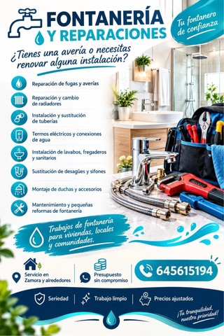 Ofrezco servicio de fontanería