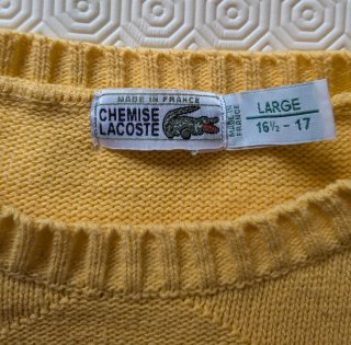 Jersey Lacoste Amarillo Talla L