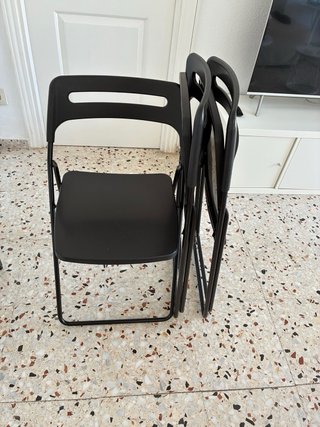 3 Sillas Plegables Ikea Negras