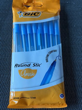 Lote 8 bolígrafos BIC Round Stic Classic