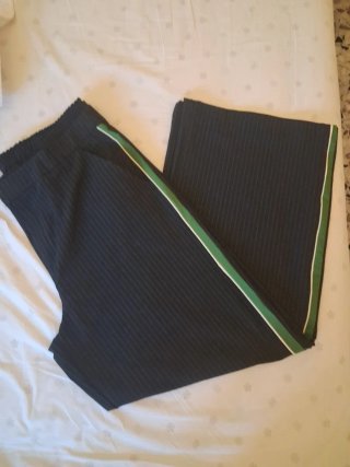 Pantaloni donna a righe con banda laterale