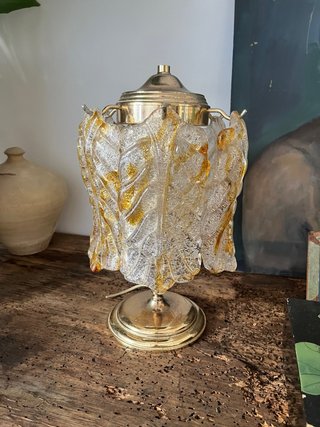 Lámpara Murano Cristal Dorado