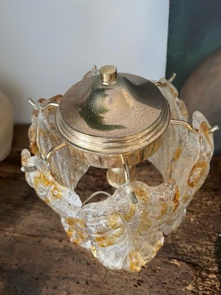 Lámpara Murano Cristal Dorado