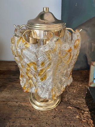 Lámpara Murano Cristal Dorado