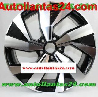 Kit 4 llantas volkswagen alexa black metal r873253