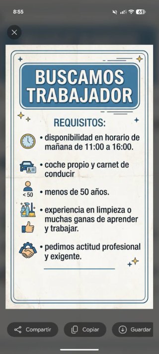 Trabajo limpieza