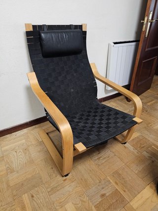 Hamaca Ikea Negra Cuero Madera