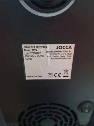 Calefactor eléctrico imitación chimenea