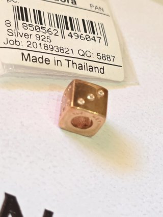 Pandora Charm Dado Oro 925