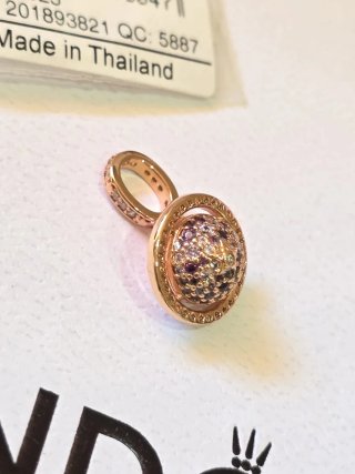 Pandora Charm planeta Oro Rosa Circonitas