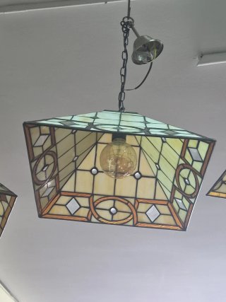 Lámpara colgante cristal cuadrada