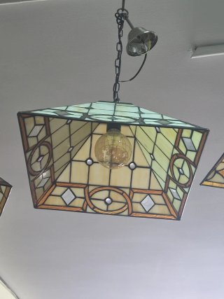 Lámpara colgante cristal cuadrada