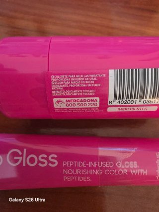 Deliplus Lip Gloss y Cheek Blush Rosa