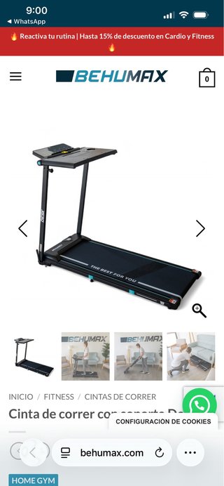 Cinta de correr con mesa de trabajo