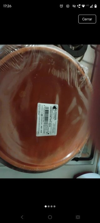 Cazuela de barro con tapa 28cm