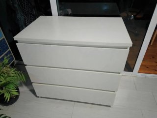Cómoda 3 cajones blanca
