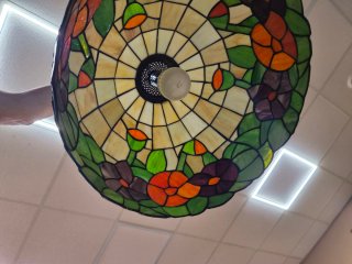 Lámpara colgante Tiffany cristal colores