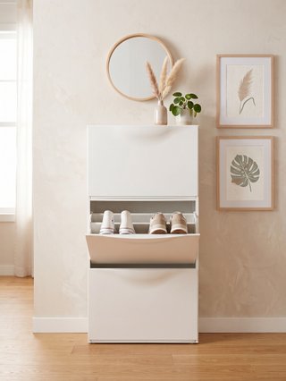 Zapatero IKEA apilable blanco