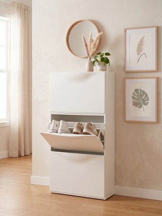 Zapatero IKEA apilable blanco