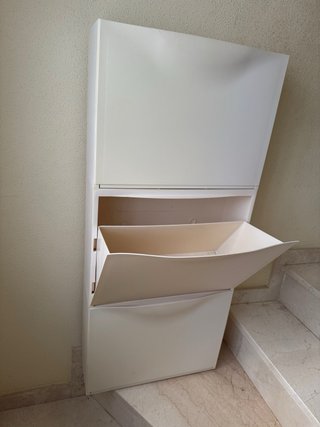 Zapatero IKEA apilable blanco