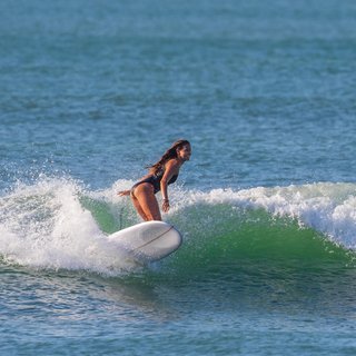 Tabla Longboard Surf 900 Noserider Clear Blanco 9'4