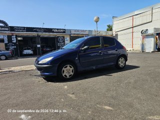 Peugeot 206, 1.4 gasolina, azul marino