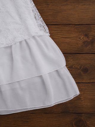 Vestito bianco elegante da bimba 5/6 anni