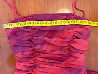 Vestido fiesta fucsia y morado