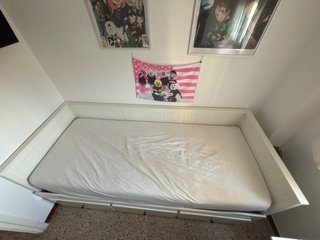 Cama Diván Ikea Blanca con 2 colchones