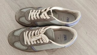 Zapatillas Zara Talla 37 Gris/Morado