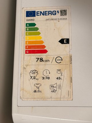 Lavadora Zanussi 7kg 1200 RPM