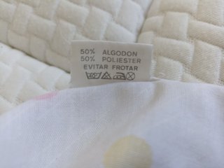 Sábana funda almohada cama individual 50% algodón