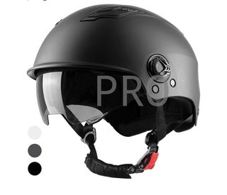 Casco Moto Negro Visera