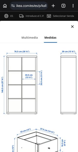 Estantería Kallax IKEA Blanca