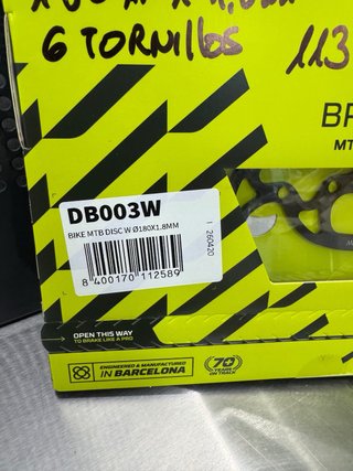 Discos Galfer 180mm y 160mm 6 tornillos