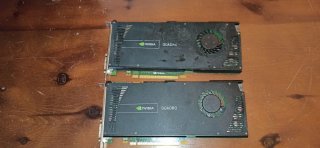 Lote 2xNvidia Quadro 4000 GPU PARA PIEZAS 2gb DDR5