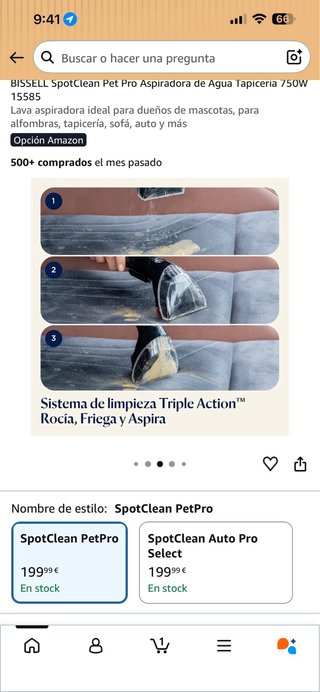 BISSELL SpotClean Pet Pro Limpiador Tapicería