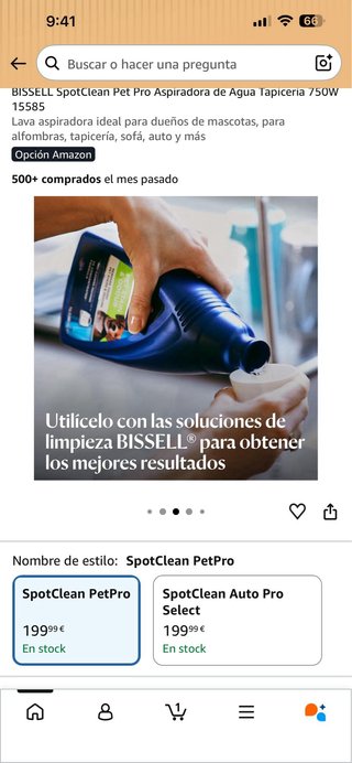 BISSELL SpotClean Pet Pro Limpiador Tapicería