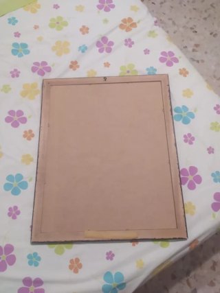 Cuadro Rosa Decorativo Madera y Cristal 56x46 cm