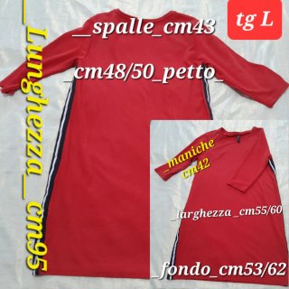 Abito maglia Jean Pascale L Rosso