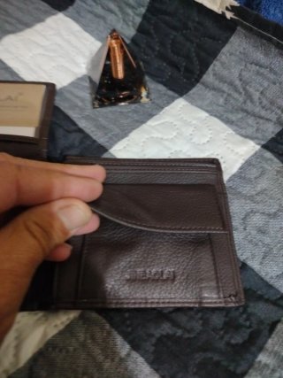 Billetera Hombre Jinbolai Marrón Cuero