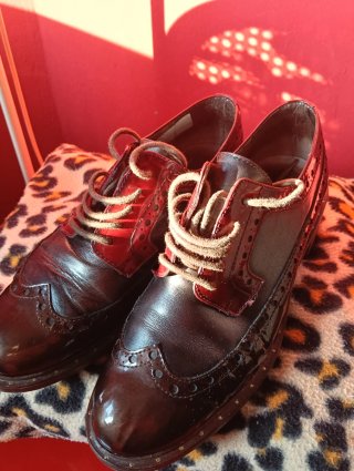 Zapatos Wonders Talla 37 Marrón y Rojo