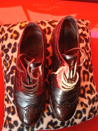 Zapatos Wonders Talla 37 Marrón y Rojo