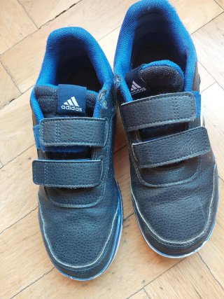 Zapatillas Adidas niño T36 velcro negro azul