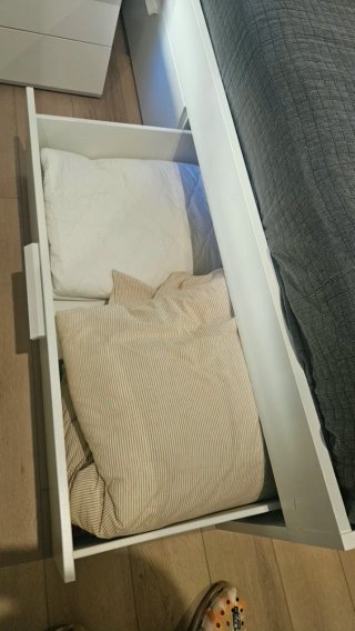 Cama BRIMNES Ikea Blanca con Cajones y Somier