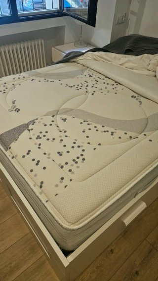 Cama BRIMNES Ikea Blanca con Cajones y Somier