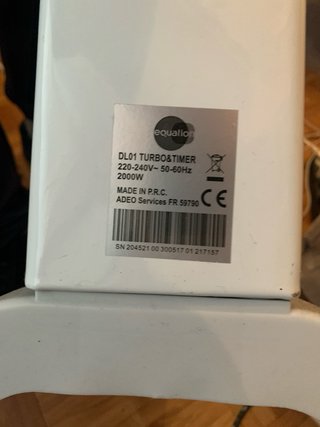 Calefactor Eléctrico Blanco
