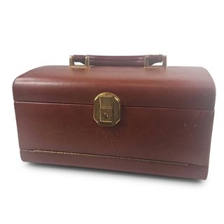 Bauletto portagioie vintage in pelle